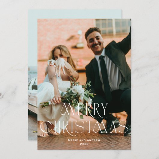 Cartes Pour Fêtes Annuelles Design Joyeux Noël moderne (Devant / Derrière)