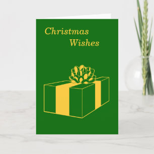 Cartes Pour Fêtes Annuelles design minimaliste enveloppé cadeau or pour noël
