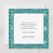 Cartes Pour Fêtes Annuelles Design moderne Joyeux Noël Carré photo (Dos)