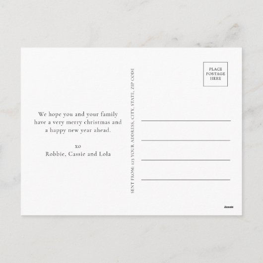 Cartes Pour Fêtes Annuelles Design moderne Noël 1 photo (Dos)