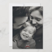 Cartes Pour Fêtes Annuelles design moderne tendance noël arc rouge 2 photo (Dos)