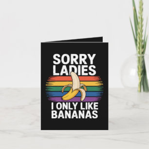 Cartes Pour Fêtes Annuelles Désolé Fille J'aime Les Bananas Drôle