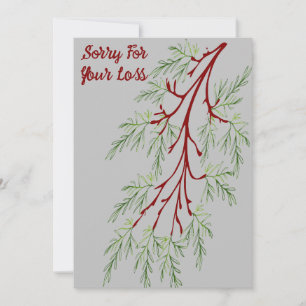 Cartes Pour Fêtes Annuelles Désolé pour votre perte