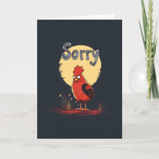 Cartes Pour Fêtes Annuelles Désolé Triste Rooster (Devant)