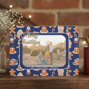 Cartes Pour Fêtes Annuelles Desserts de Noël encadrés Photo Noël