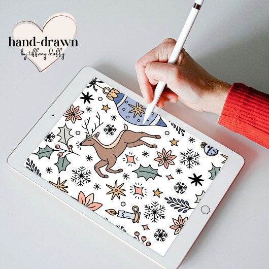 Cartes Pour Fêtes Annuelles Dessin à la main | Joyeux Noël à tous