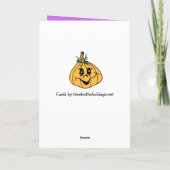 Cartes Pour Fêtes Annuelles Dessin à main Chat Halloween Salutations (Dos)