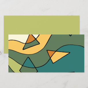 Cartes Pour Fêtes Annuelles Dessin abstrait vintage dessiné à la main