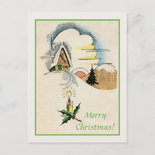 Cartes Pour Fêtes Annuelles Dessin classique de Noël (Devant)