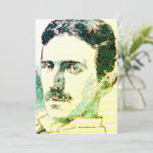 Cartes Pour Fêtes Annuelles Dessin couleur Nikola Tesla (Debout devant)
