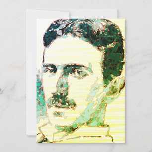 Cartes Pour Fêtes Annuelles Dessin couleur Nikola Tesla