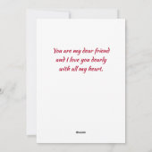 Cartes Pour Fêtes Annuelles Dessin de cœur rouge Joyuse Galentine`s Day (Dos)