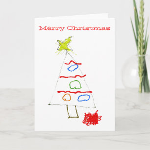 Cartes Pour Fêtes Annuelles Dessin de l'arbre de Noël
