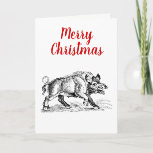 Cartes De Vœux Sanglier Zazzle Be