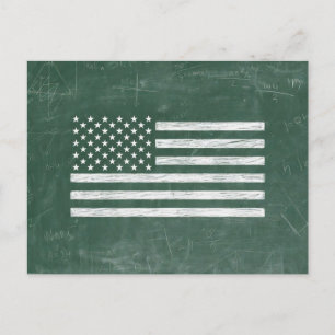 Cartes Pour Fêtes Annuelles Dessin de tableau noir du drapeau américain (dessi