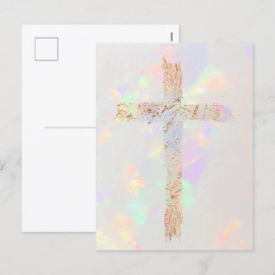 Cartes Pour Fêtes Annuelles dessin d'opale de croix sainte chrétien