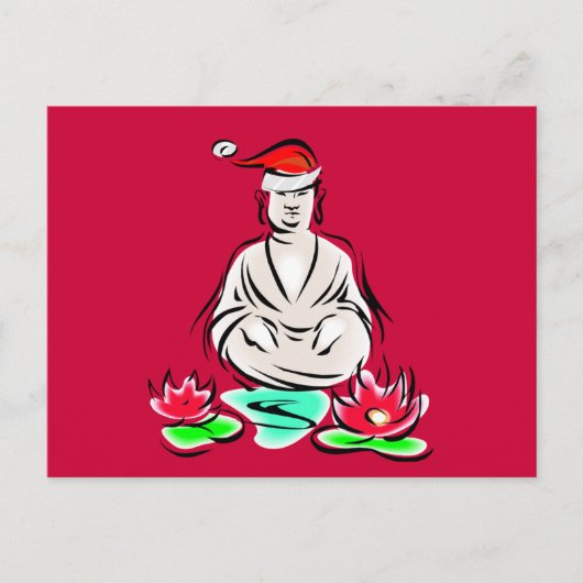 Cartes Pour Fêtes Annuelles Dessin du Bouddha de Noël (Devant)