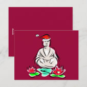 Cartes Pour Fêtes Annuelles Dessin du Bouddha de Noël (Devant / Derrière)
