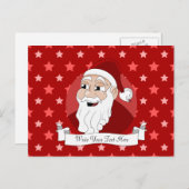 Cartes Pour Fêtes Annuelles Dessin du Père Noël (Devant / Derrière)