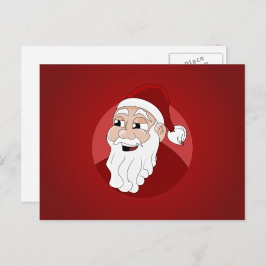 Cartes Pour Fêtes Annuelles Dessin du Père Noël (Devant / Derrière)