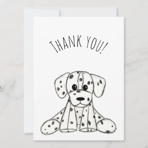 Cartes Pour Fêtes Annuelles Dessin simple de contour de chien en peluche dalma