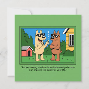 Cartes Pour Fêtes Annuelles Dessins Animés de Drôles de Chiens Propriétaires d