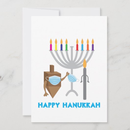 Cartes Pour Fêtes Annuelles Dessus et bougie avec masque (Devant)