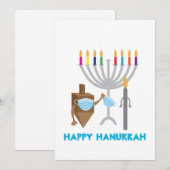 Cartes Pour Fêtes Annuelles Dessus et bougie avec masque (Devant / Derrière)