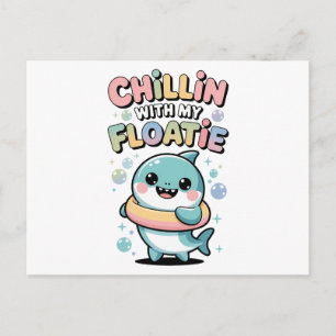 Cartes Pour Fêtes Annuelles Détente avec mon flotteur Bébé Requin Enfants