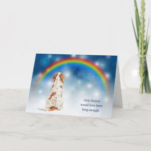 Cartes Pour Fêtes Annuelles Deuil de lumières de nuit pour chien Brittany Symp
