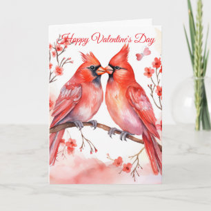 Cartes Pour Fêtes Annuelles Deux cardinaux de la Saint-Valentin