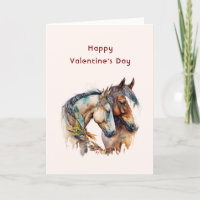 Deux Chevaux Mustang Cuddling Saint Valentin