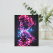 Cartes Pour Fêtes Annuelles Deux cœurs (Debout devant)