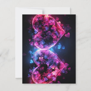 Cartes Pour Fêtes Annuelles Deux cœurs