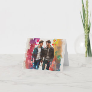 Cartes Pour Fêtes Annuelles Deux garçons Valentine's Day Digital Print