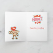 Cartes Pour Fêtes Annuelles Deux mignons singes Valentine (Intérieur)