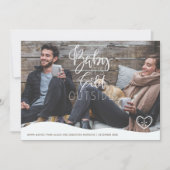 Cartes Pour Fêtes Annuelles Deux salutations d'hiver Bébé son froid dehors (Devant)