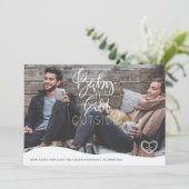 Cartes Pour Fêtes Annuelles Deux salutations d'hiver Bébé son froid dehors (Debout devant)