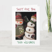 CARTES POUR FÊTES ANNUELLES DEUX SOUHAITS=**JEUNE NOËL **HEUREUSE NOUVELLE ANN (Devant)