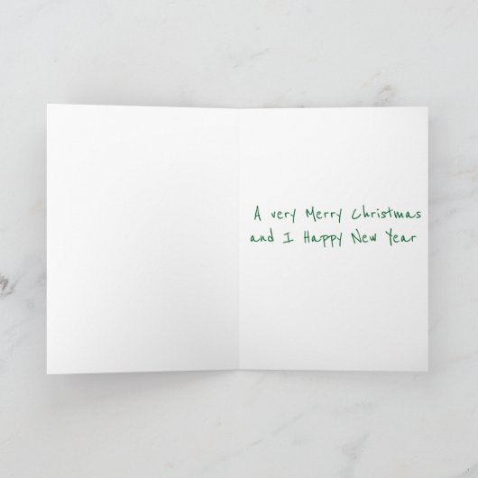 CARTES POUR FÊTES ANNUELLES DEUX SOUHAITS=**JEUNE NOËL **HEUREUSE NOUVELLE ANN (Intérieur)