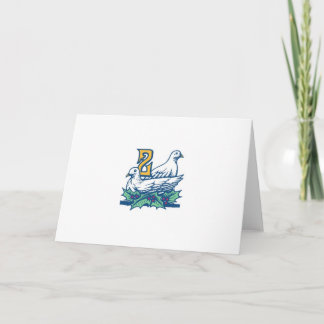 Cartes Pour Fêtes Annuelles Deux tourterelles