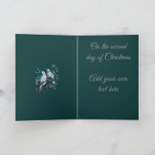 Cartes Pour Fêtes Annuelles Deux tourterelles découpées en forme de crayon 2 (Intérieur)