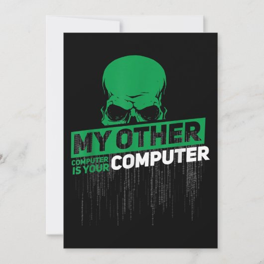 Cartes Pour Fêtes Annuelles Développeur Sysadmin Engineer Hacker Code d'admini (Devant)