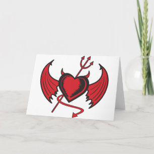 Cartes Pour Fêtes Annuelles Devil Heart