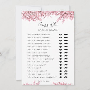 Cartes Pour Fêtes Annuelles Devinez Who-Bride ou Groom-Blossom Bridal ShowerGa