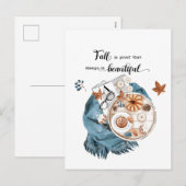 Cartes Pour Fêtes Annuelles Devis d'automne (Devant / Derrière)