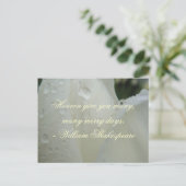 Cartes Pour Fêtes Annuelles Devis Joyeux Jours Shakespeare, Blanc (Debout devant)