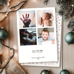 Cartes Pour Fêtes Annuelles Devis moderne minimal | 4 Photo Collage Instagram<br><div class="desc">Ces Bonnes Fêtes modernes brillent à travers leurs beaux sentiments et leurs paroles - et leur vaste espace blanc. Le carte photo de vacances étonnamment simple capture quatre moments précieux dans un collage photo tandis que la typographie minimale dit "Tenez cette fois près de votre coeur" au-dessus de votre nom...</div>