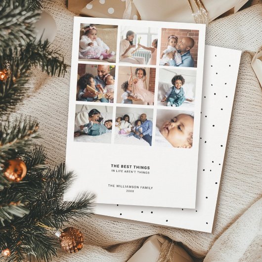 Cartes Pour Fêtes Annuelles Devis moderne minimal | 9 Collage photo multiple