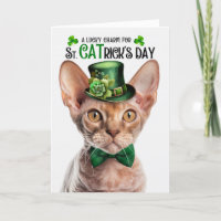 Devon Rex Cat St CATrick's Day Lucky Charm